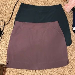 2 in 1 athletic skirts